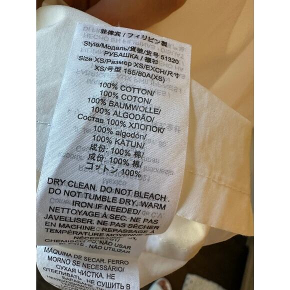 Tory Burch White Cotton Poplin Top, Size XS - Picture 5 of 5